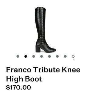 Knee high Croc print boots